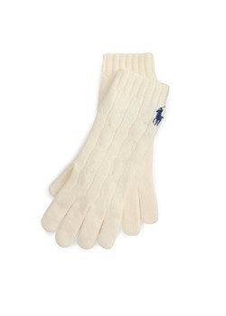 Rękawiczki Polo Ralph Lauren 455981440002 Beżowy ze sklepu eobuwie.pl w kategorii Rękawiczki damskie - zdjęcie 185592243