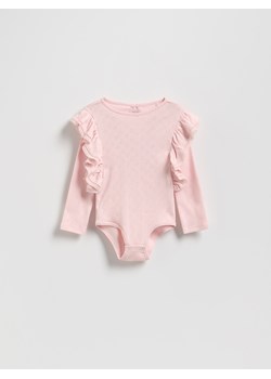 Reserved - Body z falbanką - pastelowy róż ze sklepu Reserved w kategorii Body niemowlęce - zdjęcie 185593531