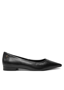 Baleriny Tommy Hilfiger Th Pointy Ballerina FW0FW08291 Czarny ze sklepu eobuwie.pl w kategorii Balerinki - zdjęcie 185596641