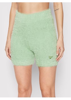 Reebok Szorty materiałowe Cozy Legging H46811 Zielony Fitted Fit ze sklepu MODIVO w kategorii Szorty - zdjęcie 185596874