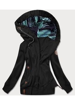 Bluza damska z ozdobnym kapturem czarna (AMG725-2) ze sklepu goodlookin.pl w kategorii Bluzy damskie - zdjęcie 185597432