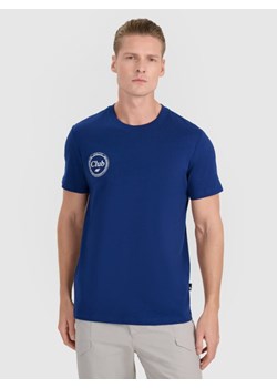Męski t-shirt z nadrukiem 4F 4FRSS25TTSHM2854 - granatowy ze sklepu Sportstylestory.com w kategorii T-shirty męskie - zdjęcie 185598772