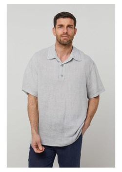 Rodier Lin Lniana koszulka polo w kolorze jasnoszarym ze sklepu Limango Polska w kategorii T-shirty męskie - zdjęcie 185600533