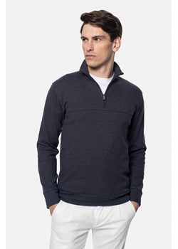 BLUZA ESTRADA TROYER/TYPU TROYER GRANATOWA Z BAWEŁNĄ ze sklepu Recman w kategorii Bluzy męskie - zdjęcie 185601500