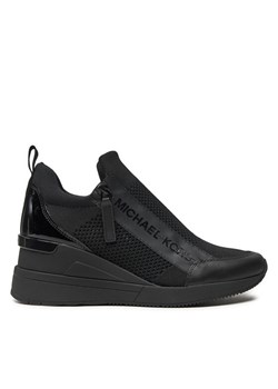 Sneakersy MICHAEL Michael Kors Wills Wedge Trainer 43S2WIFS1D Czarny ze sklepu eobuwie.pl w kategorii Buty sportowe damskie - zdjęcie 185602340