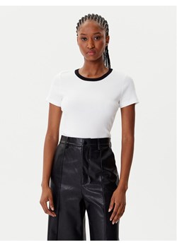 Morgan T-Shirt 252-DOPPY Biały Slim Fit ze sklepu MODIVO w kategorii Bluzki damskie - zdjęcie 185602872