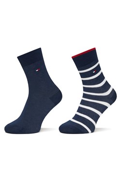 Tommy Hilfiger Zestaw 2 par wysokich skarpet dziecięcych 701229939 Granatowy ze sklepu MODIVO w kategorii Skarpetki dziecięce - zdjęcie 185602914