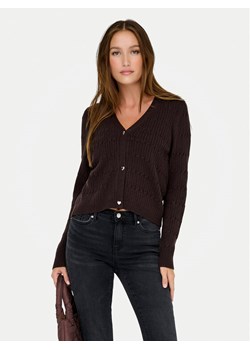ONLY Kardigan Katia 15310902 Brązowy Regular Fit ze sklepu MODIVO w kategorii Swetry damskie - zdjęcie 185602951