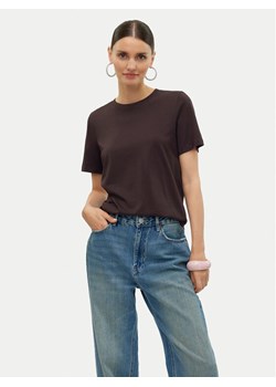 Vero Moda T-Shirt Paulina 10316991 Brązowy Regular Fit ze sklepu MODIVO w kategorii Bluzki damskie - zdjęcie 185606142