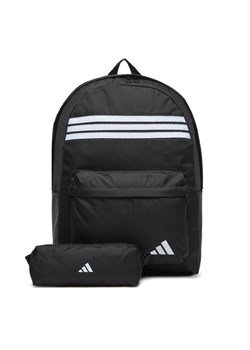 adidas Plecak Classic 3-Stripes Horizontal JZ3321 Czarny ze sklepu MODIVO w kategorii Plecaki dla dzieci - zdjęcie 185606193