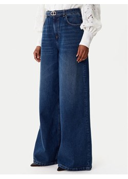TWINSET Jeansy 252TP2540 Granatowy Wide Leg ze sklepu MODIVO w kategorii Jeansy damskie - zdjęcie 185606220