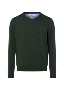 Fynch-Hatton Męski sweter z dzianiny Mężczyźni Bawełna jodłowy jednolity ze sklepu vangraaf w kategorii Swetry męskie - zdjęcie 185607514