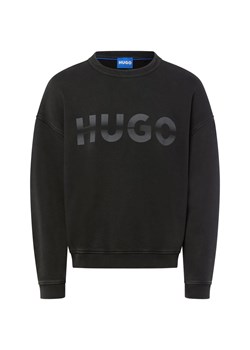 HUGO BLUE Bluza męska - Nenzyew Mężczyźni czarny jednolity ze sklepu vangraaf w kategorii Bluzy męskie - zdjęcie 185607521
