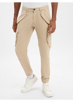Alpha Industries Spodnie Mężczyźni Bawełna piaskowy jednolity ze sklepu vangraaf w kategorii Spodnie męskie - zdjęcie 185607530