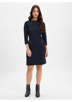 More & More Damska sukienka z dżerseju Kobiety granatowy wypukły wzór tkaniny ze sklepu vangraaf w kategorii Sukienki - zdjęcie 185607543