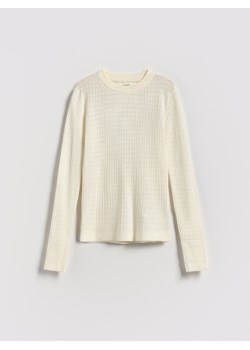 Reserved - Lekki sweter z wiskozą - złamana biel ze sklepu Reserved w kategorii Swetry dziewczęce - zdjęcie 185608410