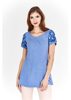 Tunika FTU366 JEANSOWY jeans ze sklepu fokus.pl w kategorii Bluzki damskie - zdjęcie 185611761