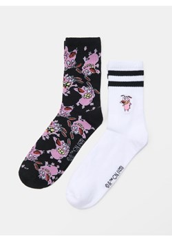 Sinsay - Prążkowane skarpetki 2 pack Courage the Cowardly Dog - wielobarwny ze sklepu Sinsay w kategorii Skarpetki męskie - zdjęcie 185615830