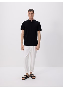 Reserved - Koszulka polo regular ze stójką - czarny ze sklepu Reserved w kategorii T-shirty męskie - zdjęcie 185617142