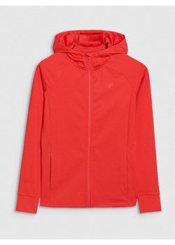 Damska bluza treningowa 4F 4FRSS25TFSWF467 - czerwona ze sklepu Sportstylestory.com w kategorii Bluzy damskie - zdjęcie 185617380