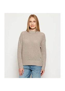 HUGO Wełniany sweter Sloossy | Oversize fit ze sklepu Gomez Fashion Store w kategorii Swetry damskie - zdjęcie 185617674