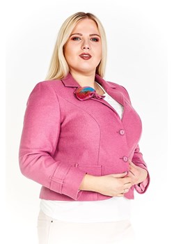 Żakiet FZA647 RÓŻOWY ze sklepu fokus.pl w kategorii Marynarki damskie - zdjęcie 185624104