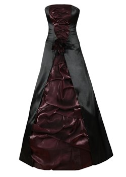 Sukienka FSU037 CZARNY + BURGUNDOWY ze sklepu fokus.pl w kategorii Sukienki - zdjęcie 185624484
