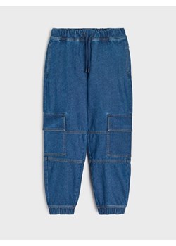 Sinsay - Spodnie cargo jogger z gumką w pasie - niebieski - id: 709EN-55J - marki Sinsay - 185625234 Sinsay - Spodnie cargo jogger z gumką w pasie - niebieski ze sklepu Sinsay w kategorii Spodnie dziewczęce - zdjęcie 185625234