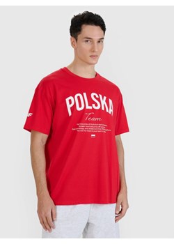 Koszulka kibicowska uniseks 4F 4FRMM00TTSHU2949 - czerwona ze sklepu Sportstylestory.com w kategorii T-shirty męskie - zdjęcie 185625511