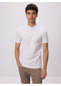 Reserved - Koszulka polo regular ze stójką - biały ze sklepu Reserved w kategorii T-shirty męskie - zdjęcie 185626141