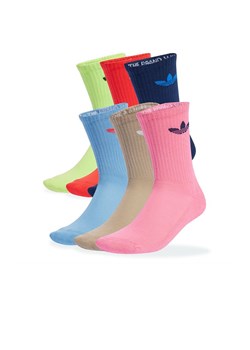 Skarpetki unisex adidas Originals Trefoil Cushion Crew Socks 6 Pairs JY2679 - multikolor ze sklepu streetstyle24.pl w kategorii Skarpetki męskie - zdjęcie 185626362