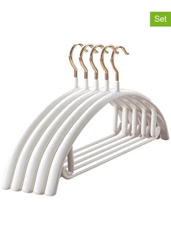 Joybos Wieszaki (5 szt.) w kolorze białym - szer. 42 cm - id: 15021717 - marki Joybos - 185626373 Joybos Wieszaki (5 szt.) w kolorze białym - szer. 42 cm ze sklepu Limango Polska w kategorii Szafy - zdjęcie 185626373