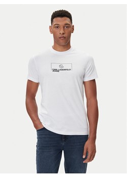 Karl Lagerfeld Jeans T-Shirt A4M17020 Biały Slim Fit ze sklepu MODIVO w kategorii T-shirty męskie - zdjęcie 185630861