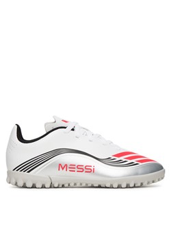Buty do piłki nożnej adidas F50 Messi Club JP7453 Biały ze sklepu eobuwie.pl w kategorii Buty sportowe dziecięce - zdjęcie 185631810