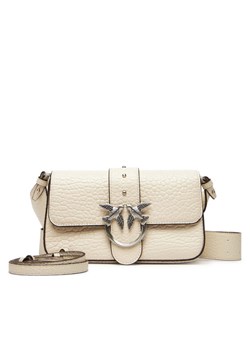 Torebka PINKO Love One Mini Slouchy Fl Al 25-26 PLTT 104340 A2JU Écru ze sklepu eobuwie.pl w kategorii Torebki damskie - zdjęcie 185631940