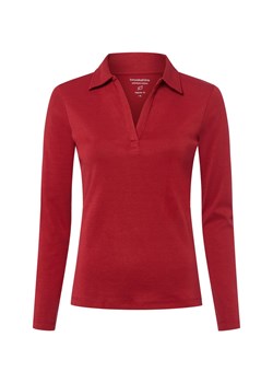 brookshire Damska koszulka z długim rękawem Kobiety Bawełna czerwony jednolity ze sklepu vangraaf w kategorii Bluzki damskie - zdjęcie 185633312