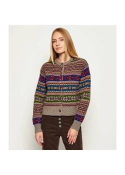 POLO RALPH LAUREN Wełniany kardigan Fair Isle | Relaxed fit ze sklepu Gomez Fashion Store w kategorii Swetry damskie - zdjęcie 185633390