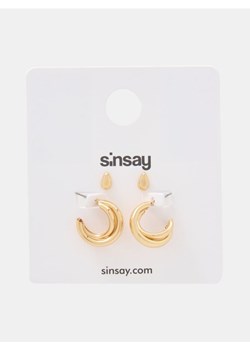 Sinsay - Kolczyki 2 pack - złoty ze sklepu Sinsay w kategorii Kolczyki - zdjęcie 185634004