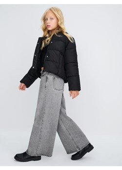 Sinsay - Spodnie wide leg z efektem sprania - szary - id: 867ET-85J - marki Sinsay - 185634014 Sinsay - Spodnie wide leg z efektem sprania - szary ze sklepu Sinsay w kategorii Spodnie dziewczęce - zdjęcie 185634014