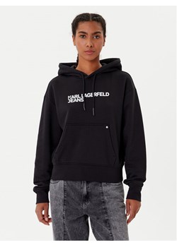 Karl Lagerfeld Jeans Bluza A2W20053 Czarny Regular Fit ze sklepu MODIVO w kategorii Bluzy damskie - zdjęcie 185634863