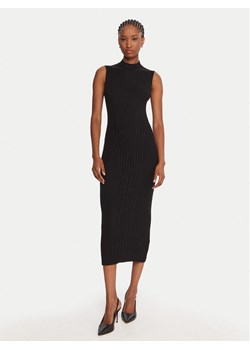 Guess Sukienka dzianinowa W5BK23 Z3OW2 Czarny Slim Fit ze sklepu MODIVO w kategorii Sukienki - zdjęcie 185634864