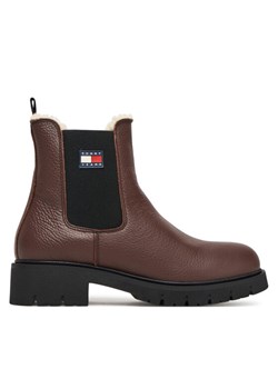Tommy Jeans Sztyblety Tjw Chelsea Boot Wl EN0EN02826 Brązowy ze sklepu MODIVO w kategorii Botki - zdjęcie 185634871