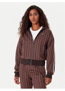 Lacoste Bluza SF7606 Brązowy Regular Fit ze sklepu MODIVO w kategorii Bluzy damskie - zdjęcie 185634912