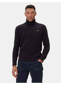 Aeronautica Militare Golf 252MA1587UL00904 Czarny Regular Fit ze sklepu MODIVO w kategorii Swetry męskie - zdjęcie 185634942