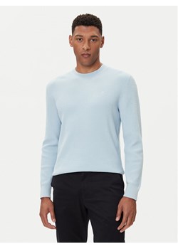 Calvin Klein Sweter LV04LB327G Błękitny Regular Fit ze sklepu MODIVO w kategorii Swetry męskie - zdjęcie 185635003