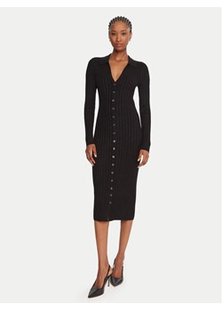 Guess Sukienka dzianinowa W5BK60 Z2YJ2 Czarny Slim Fit ze sklepu MODIVO w kategorii Sukienki - zdjęcie 185635021