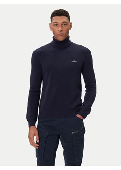 Aeronautica Militare Golf 252MA1583UL00903 Granatowy Regular Fit ze sklepu MODIVO w kategorii Swetry męskie - zdjęcie 185635122