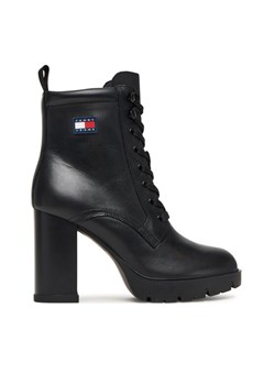Tommy Jeans Botki Tjw Lace Up EN0EN02832 Czarny ze sklepu MODIVO w kategorii Botki - zdjęcie 185635152