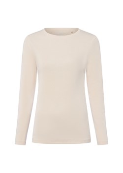 brookshire Damska koszulka z długim rękawem Kobiety Bawełna beżowy jednolity ze sklepu vangraaf w kategorii Bluzki damskie - zdjęcie 185638340