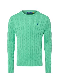 Polo Ralph Lauren Męski sweter z dzianiny Mężczyźni Bawełna trawiasty jednolity ze sklepu vangraaf w kategorii Swetry męskie - zdjęcie 185638362